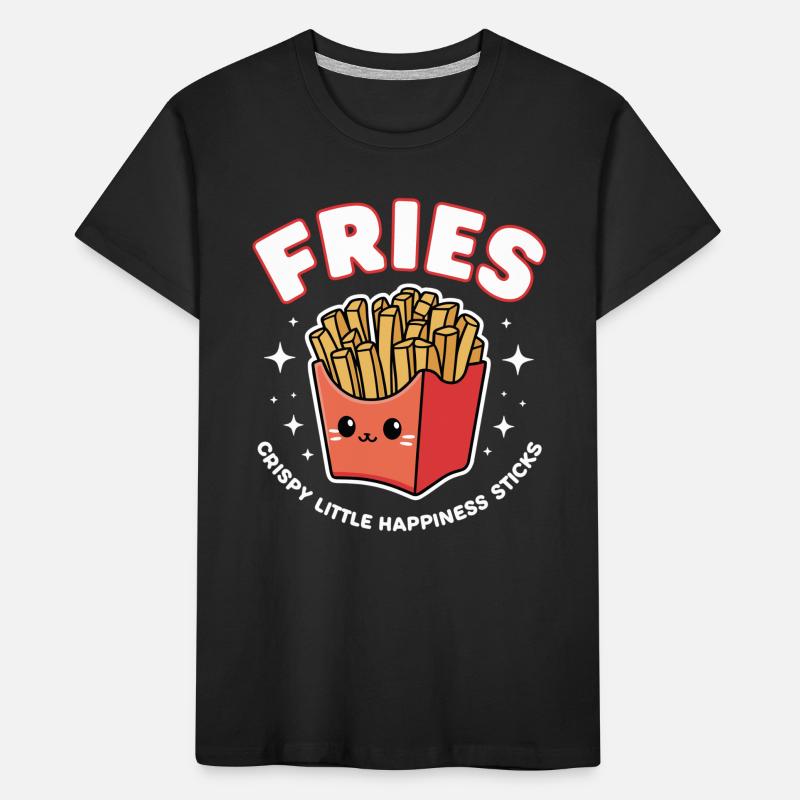 Frites, bâtonnets de pommes de terre, restauration rapide T-shirt bio Premium Enfant