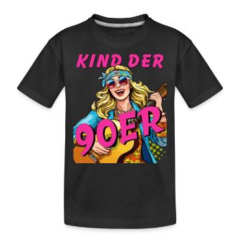 WOMAN CHILD OF THE 90S - Kids' Premium Organic T-Shirt - black - Front