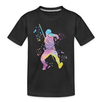 Lancer de javelot Colorsplash Lancer de javelot - T-shirt bio Premium Enfant - noir - Devant