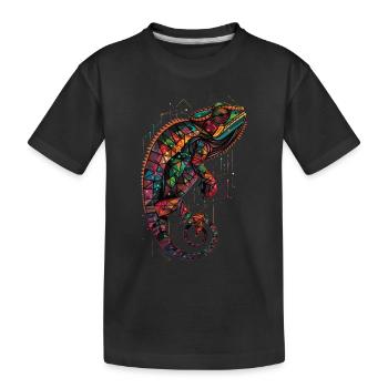 Caméléon - T-shirt bio Premium Enfant - noir - Devant
