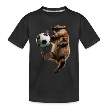 Biber - Kinder Premium Bio T-Shirt - Schwarz - Vorne