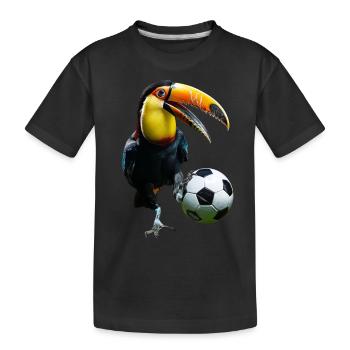 Toucan - Kids' Premium Organic T-Shirt - black - Front
