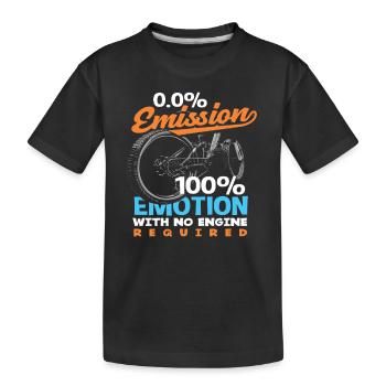0.0% Émission 100% Émotion Amateurs de vélo - T-shirt bio Premium Enfant - noir - Devant