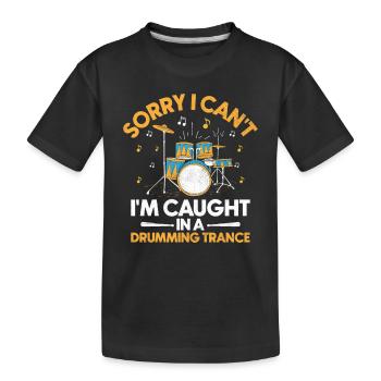 Désolé, je ne peux pas, je suis pris dans un tambour de transe - T-shirt bio Premium Enfant - noir - Devant