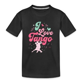 I Love Tango Latin Music Tango Dance - Kids' Premium Organic T-Shirt - black - Front