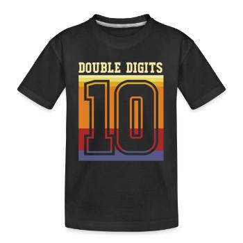 11e anniversaire Dix ans de naissance Date de naissance - T-shirt bio Premium Enfant - noir - Devant