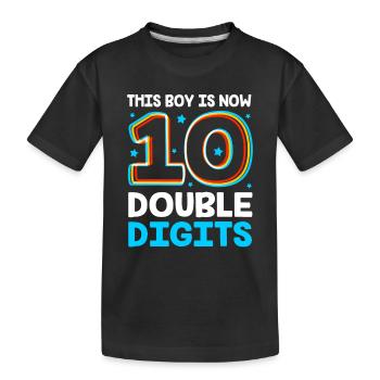 17e anniversaire Dix ans de naissance Date de naissance - T-shirt bio Premium Enfant - noir - Devant