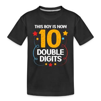 20e anniversaire Dix ans de naissance Date de naissance Date de naissance - T-shirt bio Premium Enfant - noir - Devant