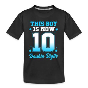 19e anniversaire Dix ans de naissance Date de naissance Date de naissance - T-shirt bio Premium Enfant - noir - Devant