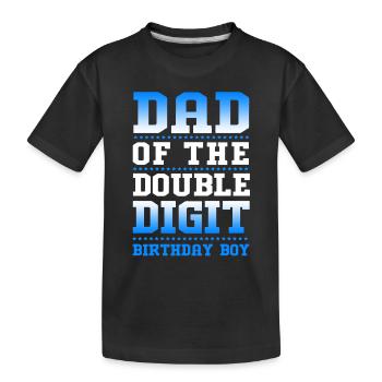 21e anniversaire Dix ans de naissance Date de naissance - T-shirt bio Premium Enfant - noir - Devant