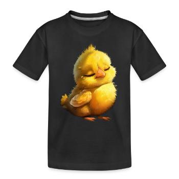 Chicken - Kids' Premium Organic T-Shirt - black - Front