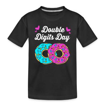 34e anniversaire Dix ans de naissance Date de naissance - T-shirt bio Premium Enfant - noir - Devant