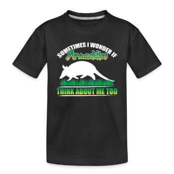 Tatous pensent à moi Tatous géants - T-shirt bio Premium Enfant - noir - Devant