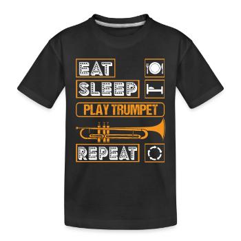 Cool trompette Art Silhouette Drôle Laiton Slogan - T-shirt bio Premium Enfant - noir - Devant