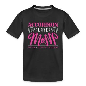 Accordéoniste Maman L’idole La mélomane - T-shirt bio Premium Enfant - noir - Devant