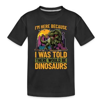 Paléontologie Je suis ici parce que j’étais chasseur de fossiles - T-shirt bio Premium Enfant - noir - Devant