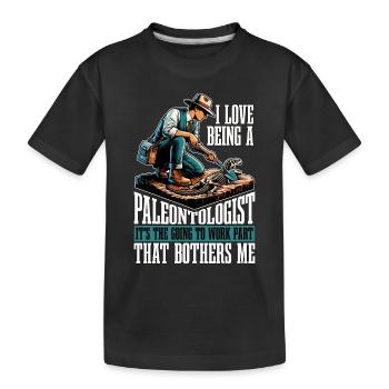 Paléontologie J’aime être un chasseur de fossiles Géologie - T-shirt bio Premium Enfant - noir - Devant