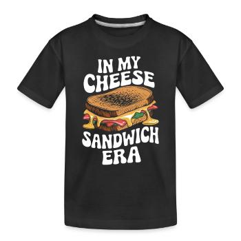 In Meiner Käse-Sandwich-Ära Nationaler - Kinder Premium Bio T-Shirt - Schwarz - Vorne