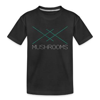 Mushrooms - Kids' Premium Organic T-Shirt - black - Front