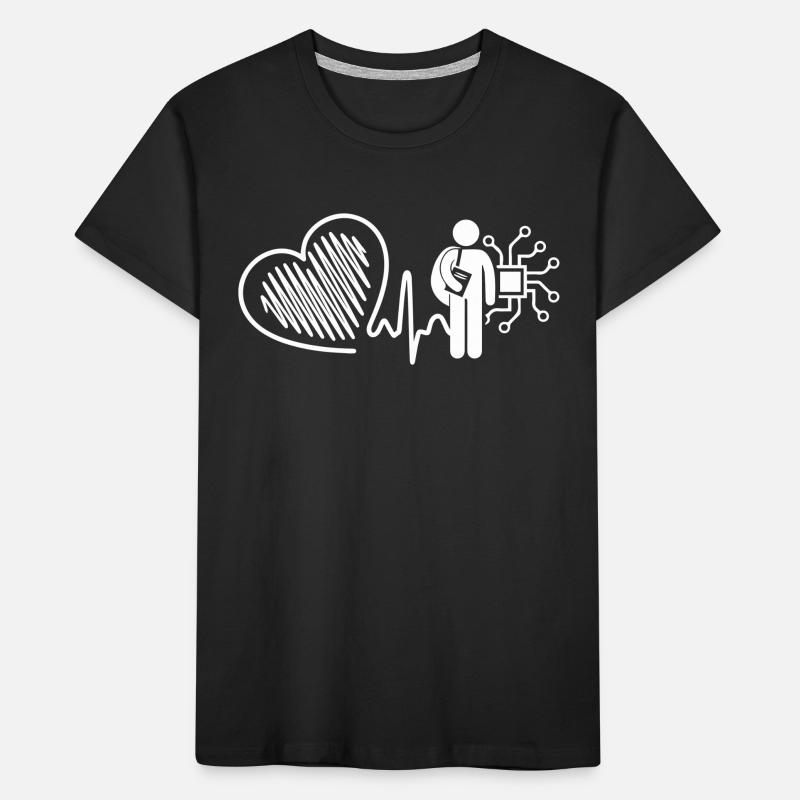 Electrical Engineer Electrical Engineer Heartbeat Kids' Premium Organic T-Shirt