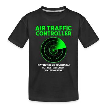 Contrôleur aérien - T-shirt bio Premium Enfant - noir - Devant