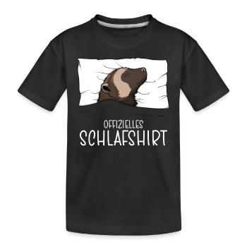 Offizielles Schlafshirt Vielfraß Bärenmarder - Kinder Premium Bio T-Shirt - Schwarz - Vorne