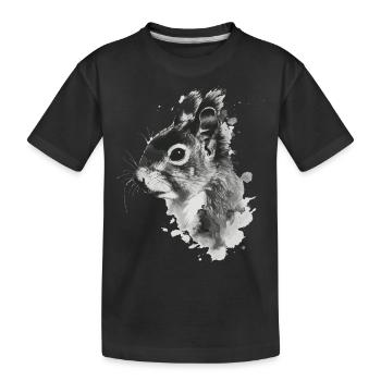 Écureuil - T-shirt bio Premium Enfant - noir - Devant