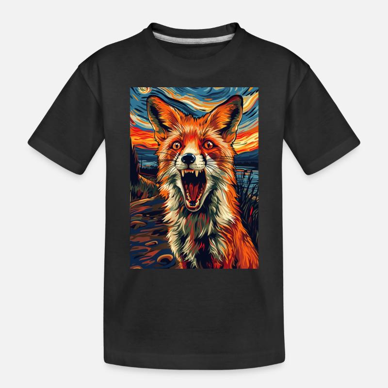Fuchs - Kinder Premium Bio T-Shirt - Schwarz