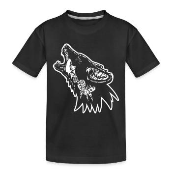 Coyote Coyote Floral Pattern - Kids' Premium Organic T-Shirt - black - Front