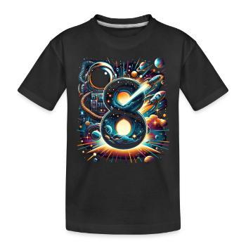 astronaute 8e anniversaire Space Boys 8 ans - T-shirt bio Premium Enfant - noir - Devant