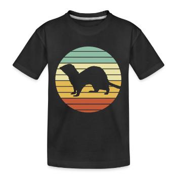 Frettchen - Kinder Premium Bio T-Shirt - Schwarz - Vorne