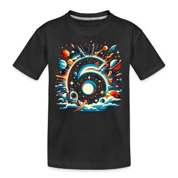 Astronaut 6th Birthday Space Boys 6 Years - Kids' Premium Organic T-Shirt - black - Front