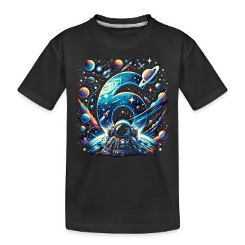 Astronaute 6ème Anniversaire Space Boys 6 Ans - T-shirt bio Premium Enfant - noir - Devant