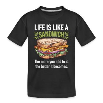 Grilled And Toasted Sandwiches - Kinder Premium Bio T-Shirt - Schwarz - Vorne