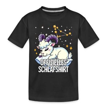 Chemise de nuit officielle Zodiac Capricorn - T-shirt bio Premium Enfant - noir - Devant