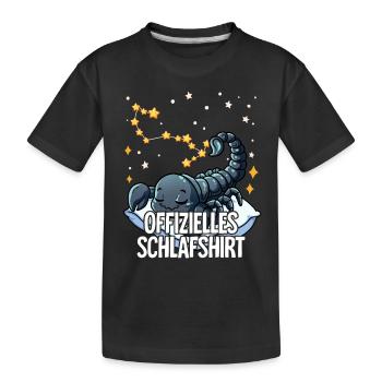 Chemise de nuit officielle Zodiac Scorpion - T-shirt bio Premium Enfant - noir - Devant