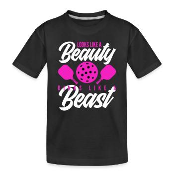 On dirait une beauté, joue comme un animal - T-shirt bio Premium Enfant - noir - Devant