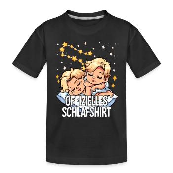 Chemise de nuit officielle Zodiac Gemini - T-shirt bio Premium Enfant - noir - Devant
