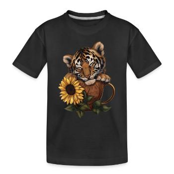 Tiger - Kinder Premium Bio T-Shirt - Schwarz - Vorne