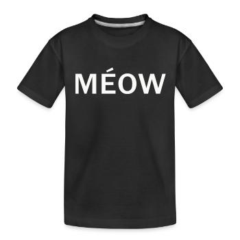 Meow Feline French Couture Typography - Kinder Premium Bio T-Shirt - Schwarz - Vorne