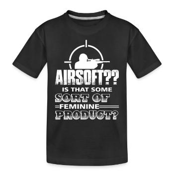 Airsoft Airsoft Soft Of Feminine Product - Kids' Premium Organic T-Shirt - black - Front