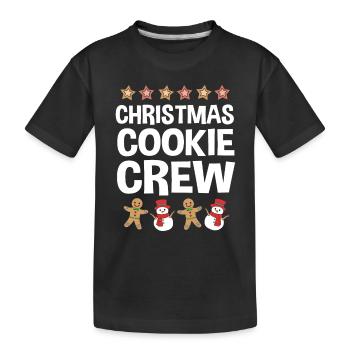 bonhomme en pain d’épice Coeur en pain d’épice Snacking en pain d’épice - T-shirt bio Premium Enfant - noir - Devant