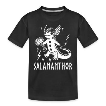 Salamandre salamandre drôle viking odin valhalla - T-shirt bio Premium Enfant - noir - Devant