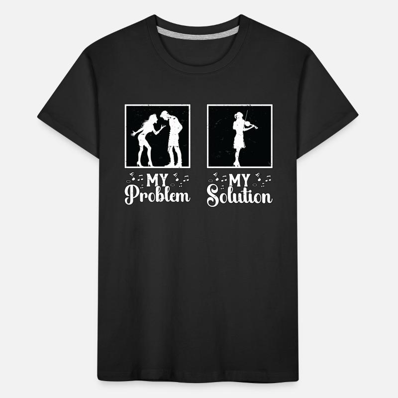 Fiddle Player My Problem My Solution Pictogram Mom Kids' Premium Organic T-Shirt