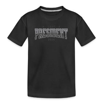 Dame Présidente 2024 : Kamala Harris pour la Présidence - T-shirt bio Premium Enfant - noir - Devant