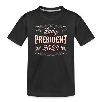 Lady President 2024: Kamala Harris for President - Kinder Premium Bio T-Shirt - Schwarz - Vorne