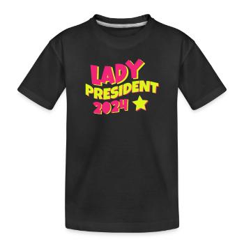 Lady President 2024: Kamala for President 2024 - Kinder Premium Bio T-Shirt - Schwarz - Vorne