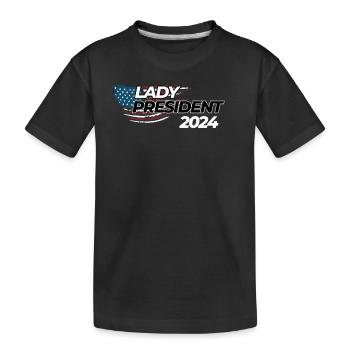Lady President 2024: Kamala Harris for Change - Kinder Premium Bio T-Shirt - Schwarz - Vorne