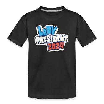 Lady President 2024: Stand With Kamala Harris - Kinder Premium Bio T-Shirt - Schwarz - Vorne