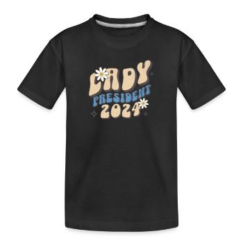 Lady President 2024: Kamala for Progress 2024 - Kinder Premium Bio T-Shirt - Schwarz - Vorne